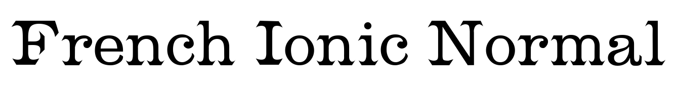 French Ionic Normal